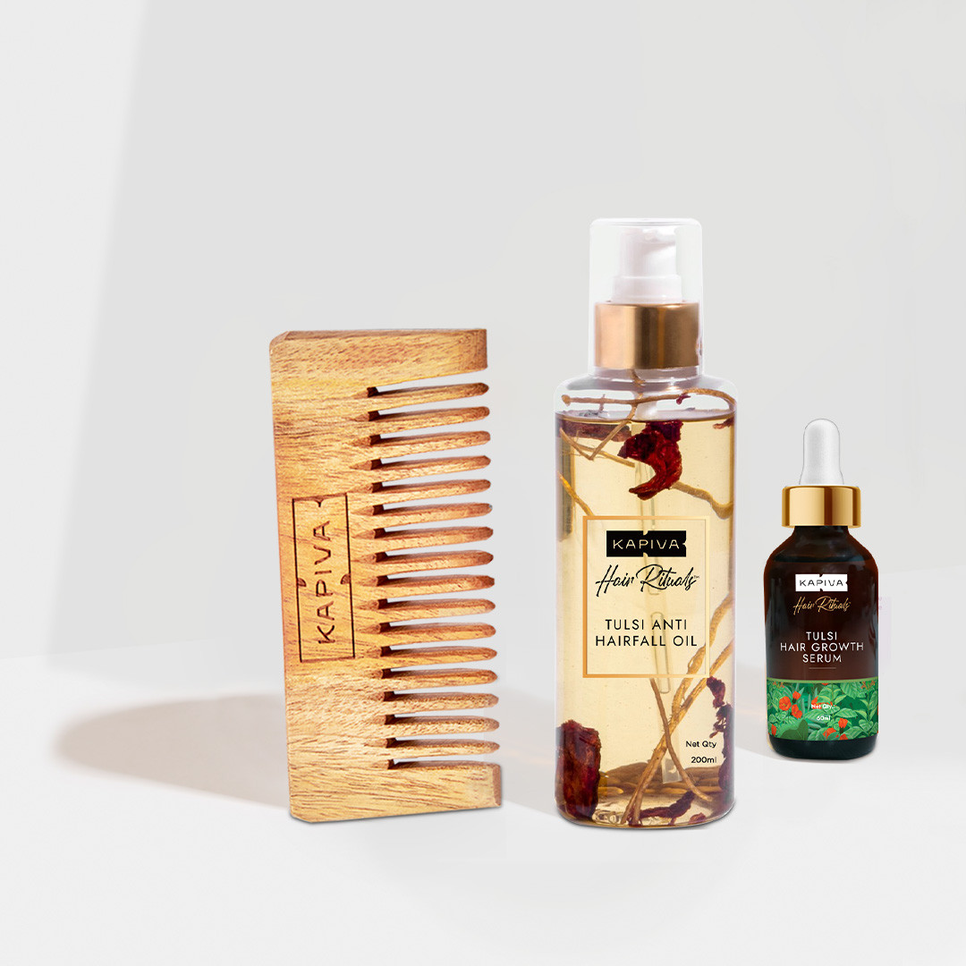

Hairfall Solution - Neem comb & Tulsi Oil & Tulsi Hair Growth Serum