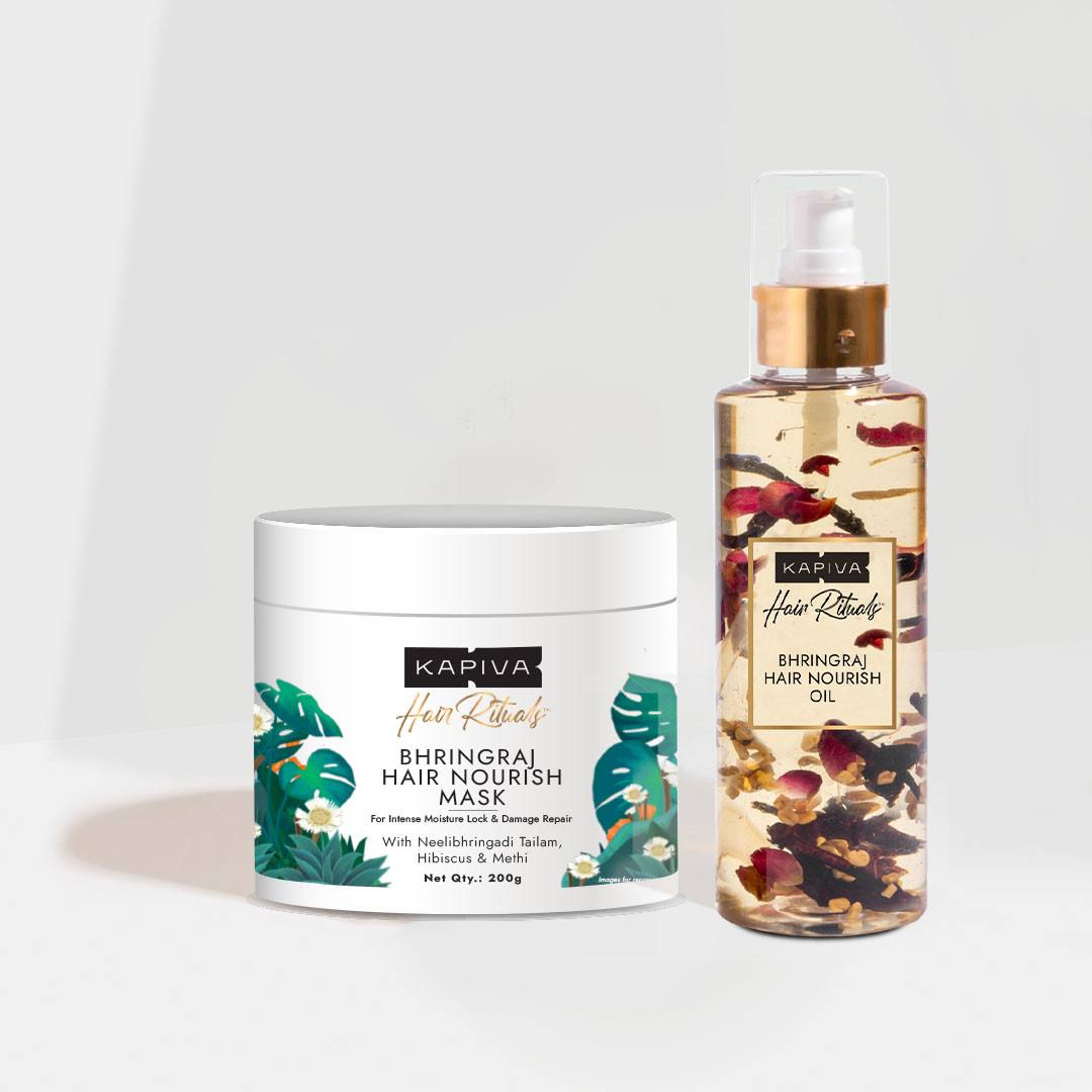 

Hair Nourishing Solution - Bhringraj Hair Oil & Bhringraj Hair Mask