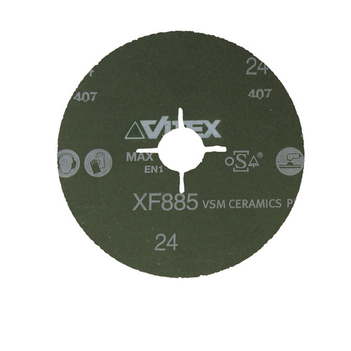 XF885 4-1/2 x 7/8 50 grit Ceramic Alumina Sanding Disc-VSM (100 pack)