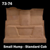 1973-74 Square Body Chevy & GMC Truck Carpet Standard Cab Truck w/ Small Hump