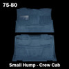 1975-80 Square Body Chevy & GMC Truck Carpet Crew Cab Truck w/ Small Hump