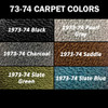 1973-74 Square Body Chevy & GMC Suburban Molded Carpet w/ Small Hump