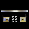 1973-80 Square Body Chevy Truck Back Cab Molding Kit, with Bowtie Emblems, Yellow Stripe