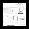 This is a USA1 made diagram showing parts coming with this kit for both door shells.