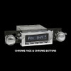 Showing are high quality Bluetooth stereo with Chrome face and chrome buttons, chrome knobs