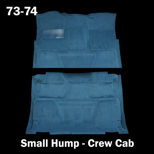 1973-74 Square Body Chevy & GMC Truck Carpet Crew Cab Truck w/ Small Hump