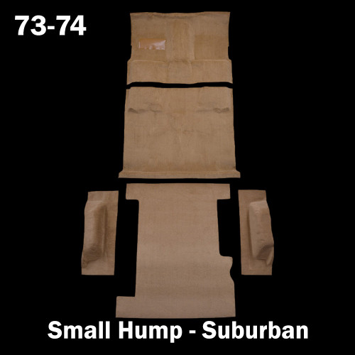 1973-74 Square Body Chevy & GMC Suburban Molded Carpet w/ Small Hump