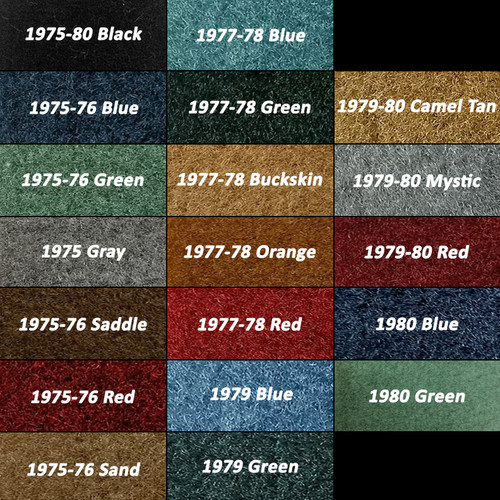 1975-80 Square Body Chevy & GMC Truck Carpet Floor Mats Original Colors