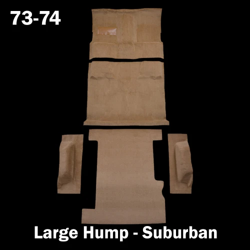1973-74 Square Body Chevy & GMC Suburban Molded Carpet w/ Large Hump