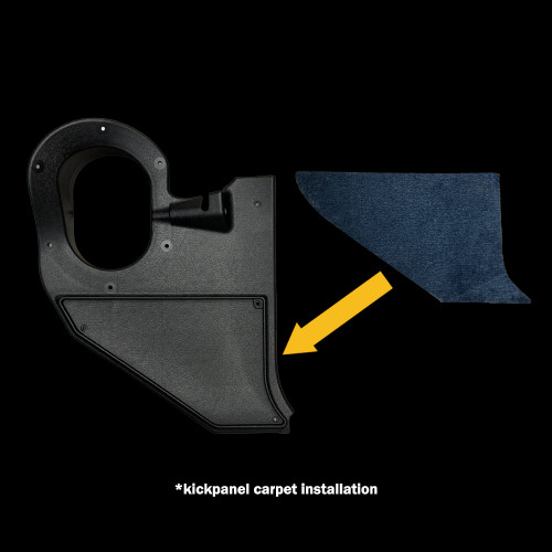 Square Body Chevrolet C10 kick panel carpet kit cut pile