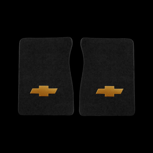 1973-87 Square Body Chevy Truck Carpet Floor Mats with Bowtie Logo 1973-87 Square Body Chevy Truck Carpet Floor Mats with Bowtie Logo