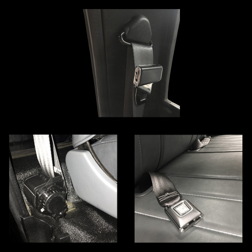 1981-87 Square Body Chevy & GMC Truck Bench Seat Complete Seat Belt Kit, Starburst Logo