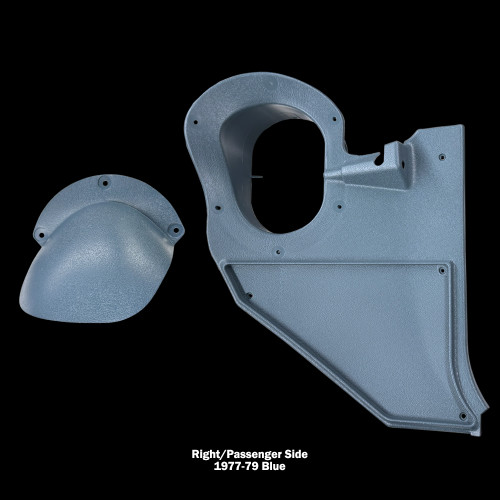 Square body right kick panel 77-79 blue