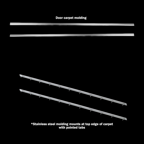 OEM style lower door carpet and molding set for Chevy GMC trucks