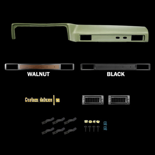 1973-74 Square Body Chevy Truck Custom Deluxe Vinyl Dash Pad Kit with AC