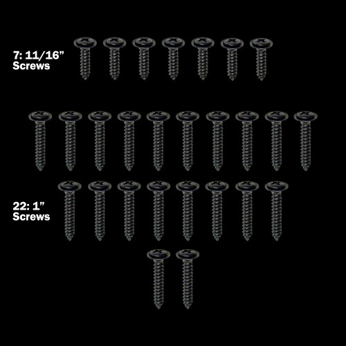 Screws included