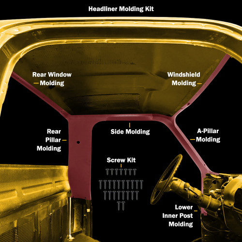 1981-87 Square Body Chevy & GMC Truck Headliner Molding Kit