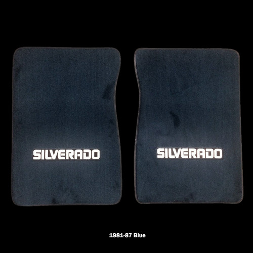 1981-87 Square Body Chevy Truck Carpet Floor Mats with Silverado Logo