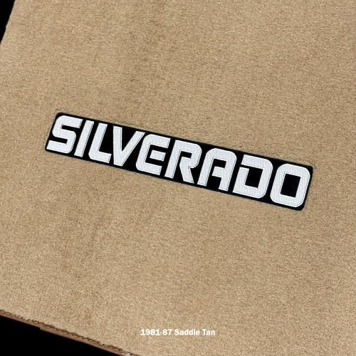 1981-87 Square Body Chevy Truck Carpet Floor Mats with Silverado Logo