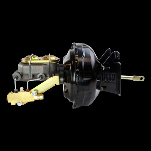 Square Body truck power brake kit components including firewall brackets, pedal rod extension, and pre-bent lines Square Body truck power brake kit components including firewall brackets, pedal rod extension, and pre-bent lines
