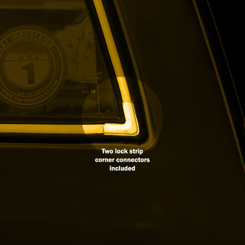 1973-87 Square Body Chevy & GMC Truck Chrome Rear Window Trim Lockstrip w/2 Corner Joints