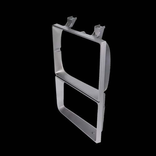 1985-87 Square Body Chevy & GMC Truck Headlight Bezel w/Single Light, Silver, Left 1985-87 Square Body Chevy & GMC Truck Headlight Bezel w/Single Light, Silver, Left
