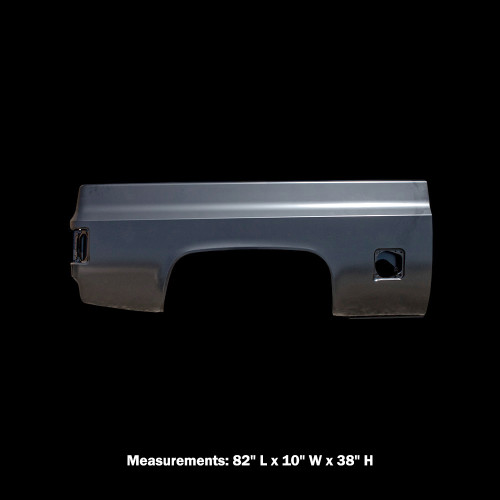 1979-87 Square Body Chevy & GMC Shortbed Fleetside Truck Bedside Panel, Square Hole, Right 1979-87 Square Body Chevy & GMC Shortbed Fleetside Truck Bedside Panel, Square Hole, Right