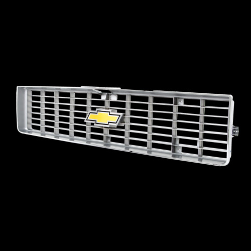 1973-74 Square Body Chevy Truck Chrome Front Grille with Bowtie Emblem 1973-74 Square Body Chevy Truck Chrome Front Grille with Bowtie Emblem