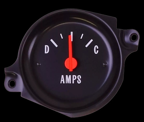 1973-75 Square Body Chevy & GMC Truck Battery Amp Gauge, Fire Orange Needle 1973-75 Square Body Chevy & GMC Truck Battery Amp Gauge, Fire Orange Needle