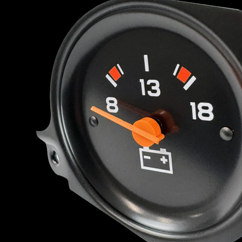 1979-87 Square Body Chevy & GMC Truck Battery Voltmeter Gauge, Light Orange Needle 1979-87 Square Body Chevy & GMC Truck Battery Voltmeter Gauge, Light Orange Needle
