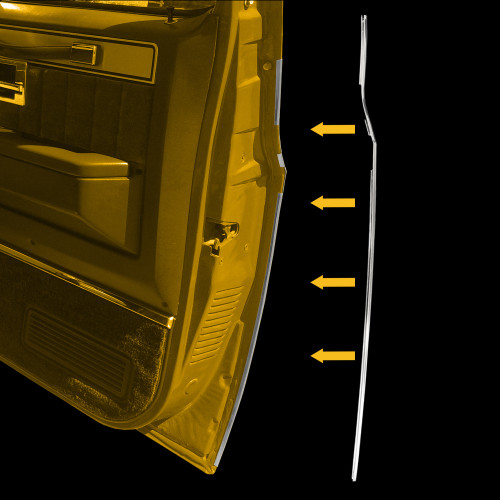 1973-87 Square Body Chevy & GMC Truck Door Edge Guard Molding, Pair