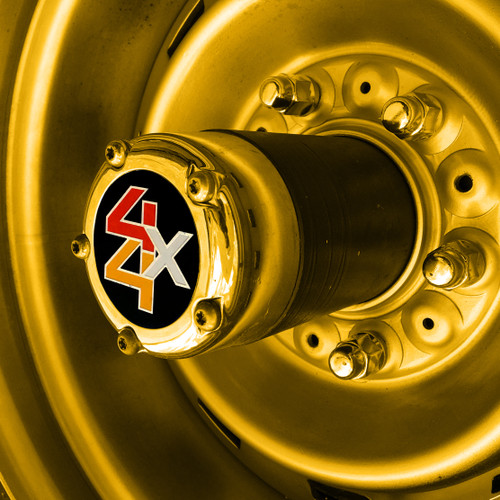 1978-1987 Square Body Chevy & GMC Truck 4WD Front Wheel Hub Center Decal, Pair