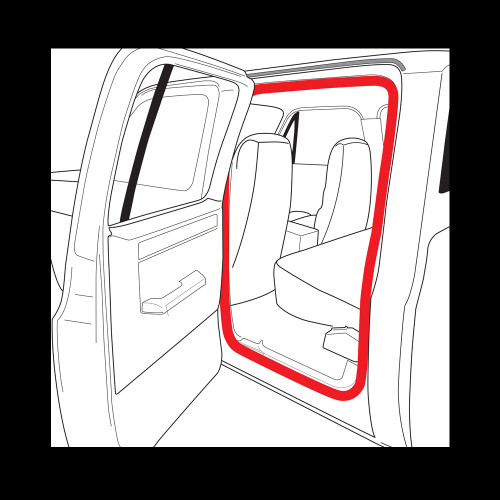 1973-91 Square Body Chevy & GMC Crew Cab Truck Rear Door Seal on Cab 1973-91 Square Body Chevy & GMC Crew Cab Truck Rear Door Seal on Cab