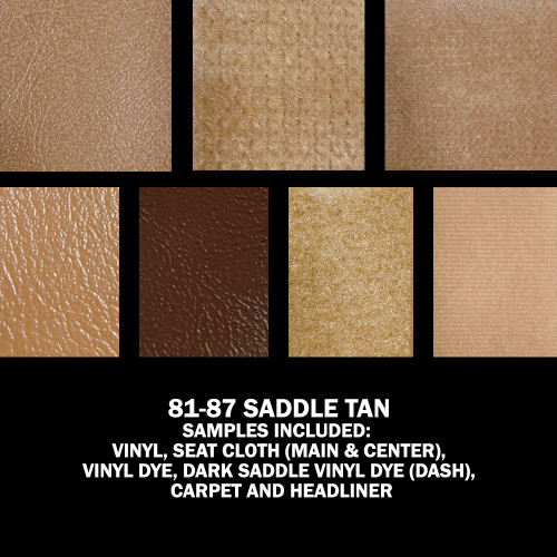 1981-87 Chevy & GMC Square Body Truck Interior Color Sample Kit, Saddle Tan