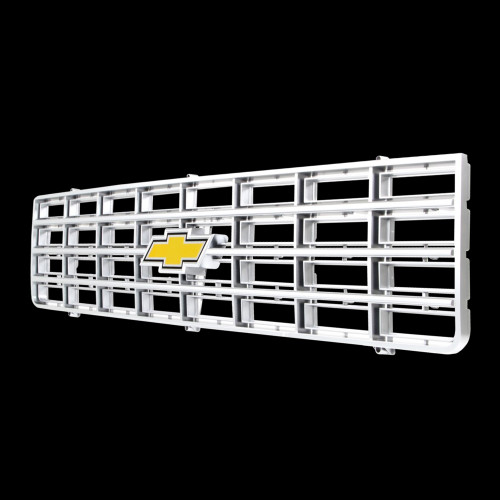 1975-76 Chevy truck front grille with foil bowtie emblem