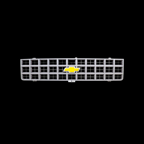 1980 Square Body Chevy Truck Front Grille w/Foil Bowtie Emblem, Factory Style, Argent Silver