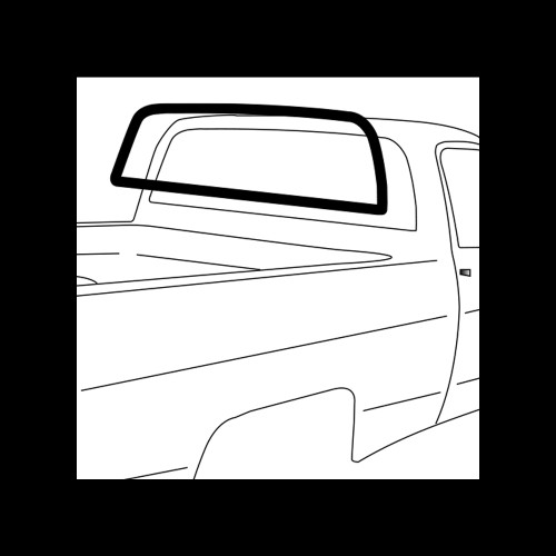 1984-91 Square Body Chevy & GMC Truck Rear Glass Seal with Trim Channel, for Original Sliding Rear Window