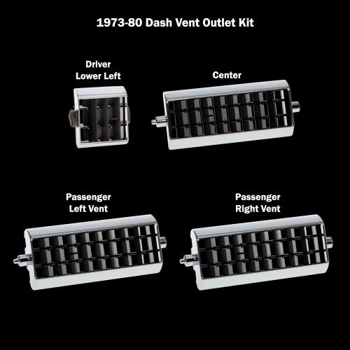 1973-80 Square Body Chevy & GMC Truck Dash Vent Outlet Kit 1973-80 Square Body Chevy & GMC Truck Dash Vent Outlet Kit
