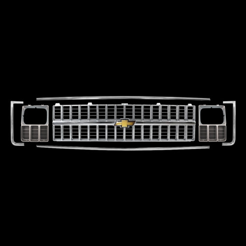 1981 82 Chevy truck chrome grille restoration kit with emblem