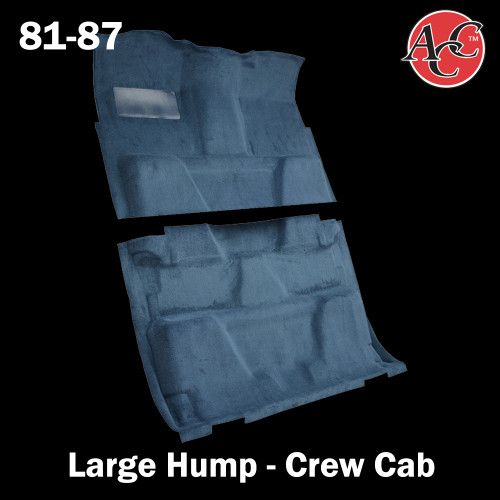 1981-87 Square Body Chevy & GMC Truck Carpet Crew Cab Truck w/ Large Hump 1981-87 Square Body Chevy & GMC Truck Carpet Crew Cab Truck w/ Large Hump