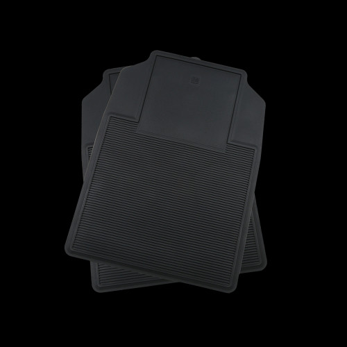 Black 1973-87 Chevy GMC Square Body original style GM rubber floor mats pair Black 1973-87 Chevy GMC Square Body original style GM rubber floor mats pair