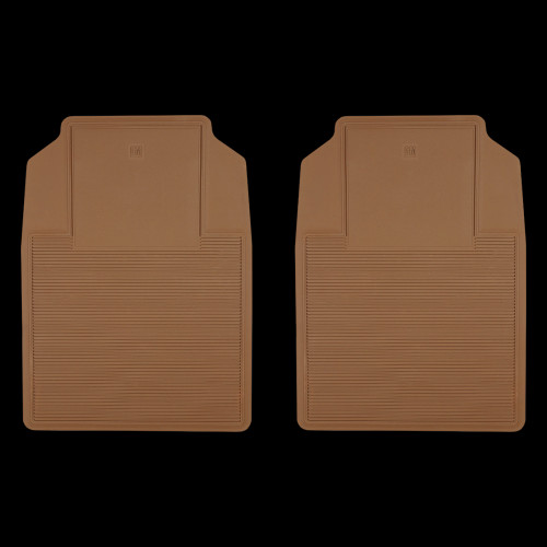 Saddle Tan Classic GM truck reproduction rubber mats for 1973-1987 Chevy GMC pickups