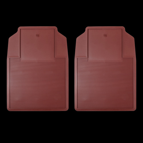 Carmine Red or Burgundy Square Body Chevy GMC PVC rubber floor mats with anti-slip spikes
