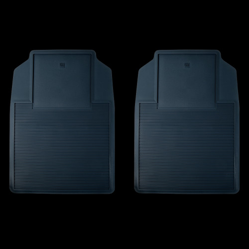 Blue Officially licensed Chevrolet GM logo rubber floor mats for Square Body