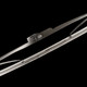 Close-up of 1973-87 Chevy GMC Square Body truck wiper blade metal frame
