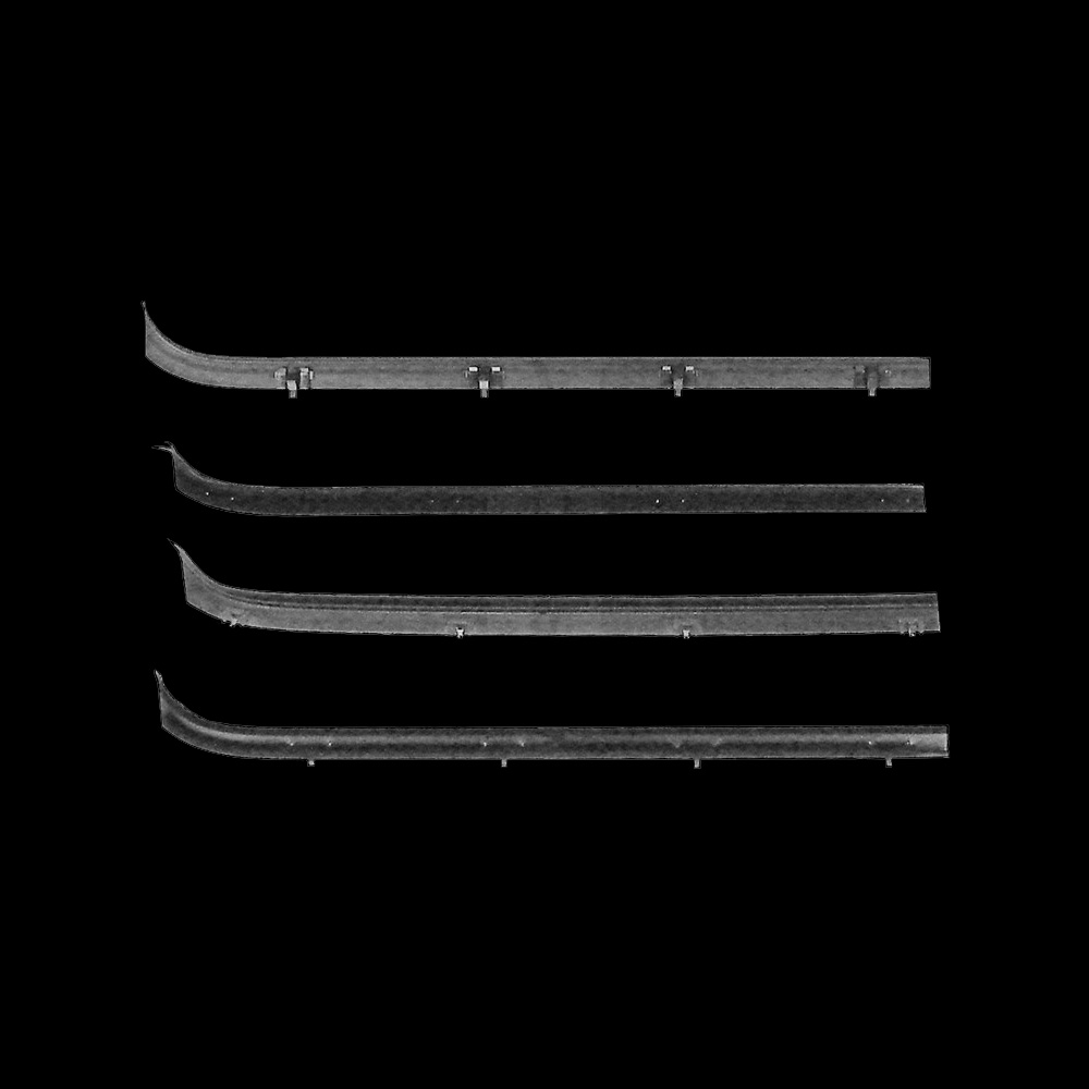 4-Piece Flat Body Side Molding Trim For 2009-2018 Dodge Ram Crew Cab – Chrome Stainless Steel