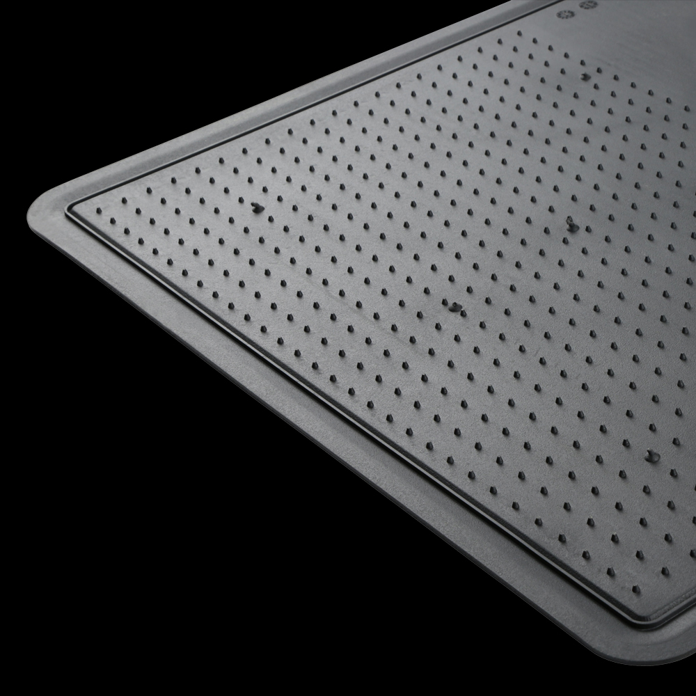 thumbnail interactive-video image 1 of OER Black Rubber Front Floor Mat With Large Hump For 1973-1988 Chevy & GMC Trucks – Made In USA 1 of 4