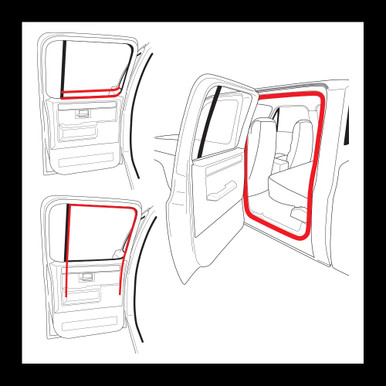 1973-91 Square Body Chevy & GMC Truck Rear Door Weatherstripping Kit