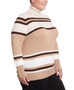 Plus Striped Turtleneck