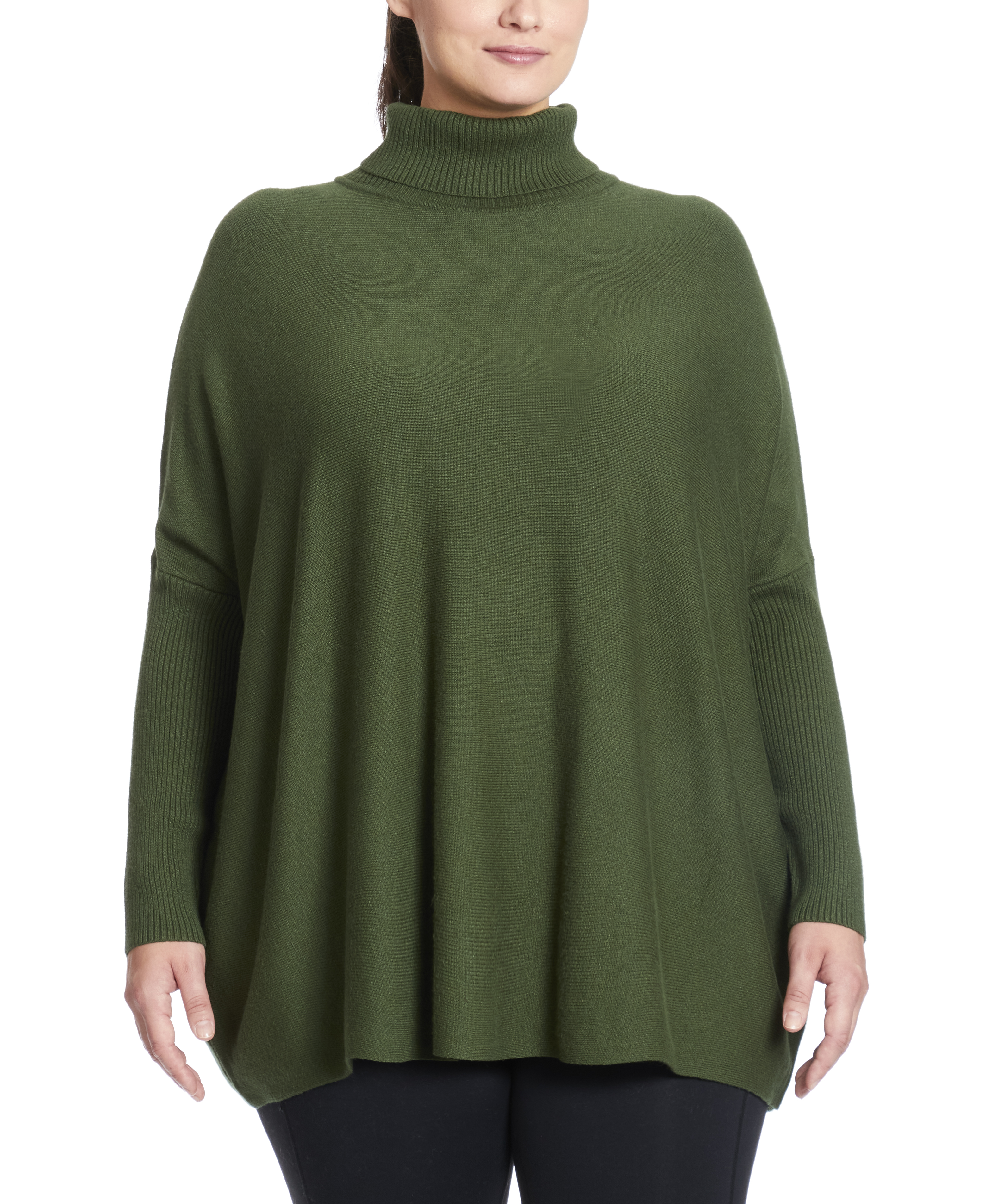 Turtleneck Poncho Sweater in Oberon 